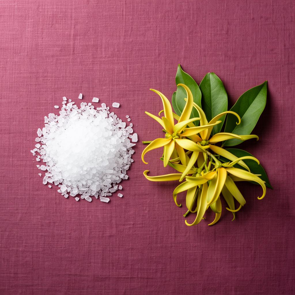 Ingrédients naturels : sel d'Epsom et fleurs d'ylang-ylang bio