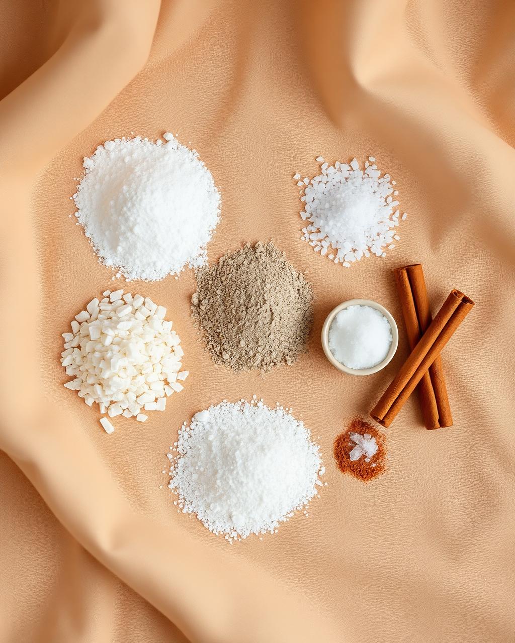 Ingrédients naturels : carbonate de calcium, bentonite, kaolin, xylitol, sel marin et bâtons de cannelle