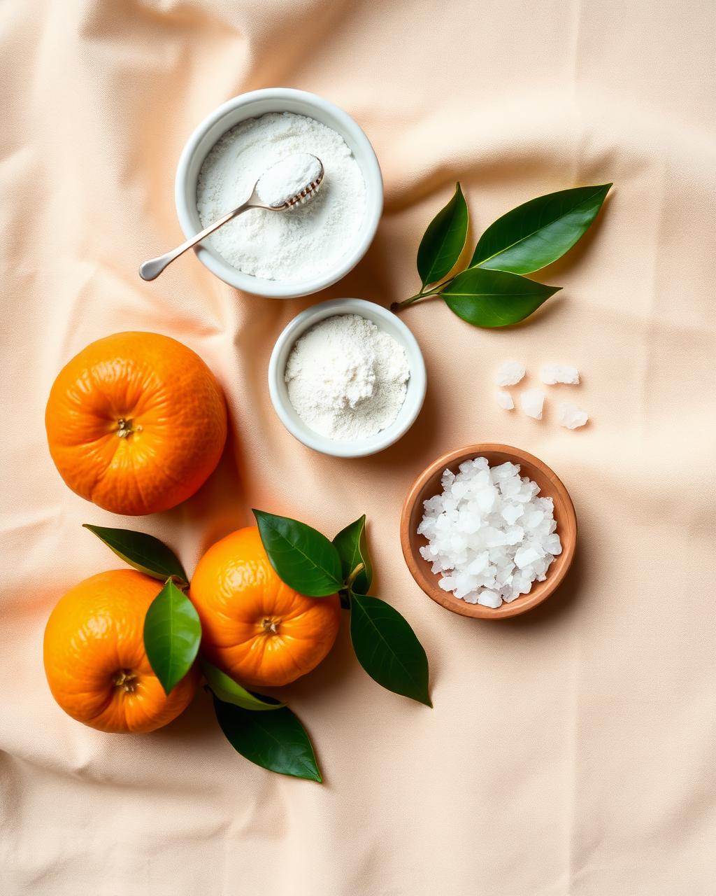 Ingrédients naturels : carbonate de calcium, bentonite, kaolin, xylitol, sel marin et mandarines fraîches